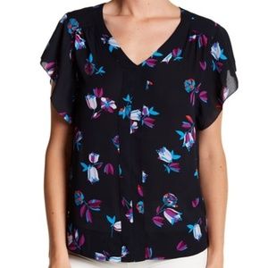 Philosophy navy floral print blouse